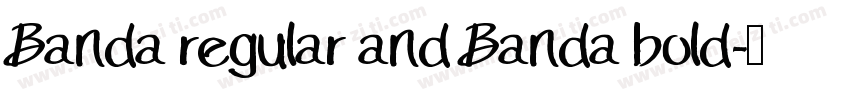 Banda regular and Banda bold字体转换